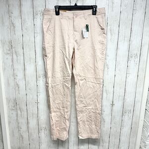 L.L Bean Pants Women Size 12R Favorite Fit Classic Slimming Pink Cotton Jean NWT